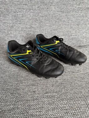 DSG Kids Black Sneakers with Blue and Yellow Accents